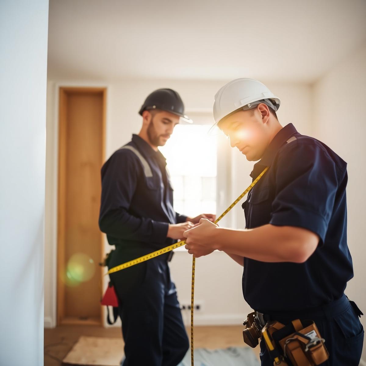 Prise de mesures sur un chantier résidentiel — Construction Pegasus