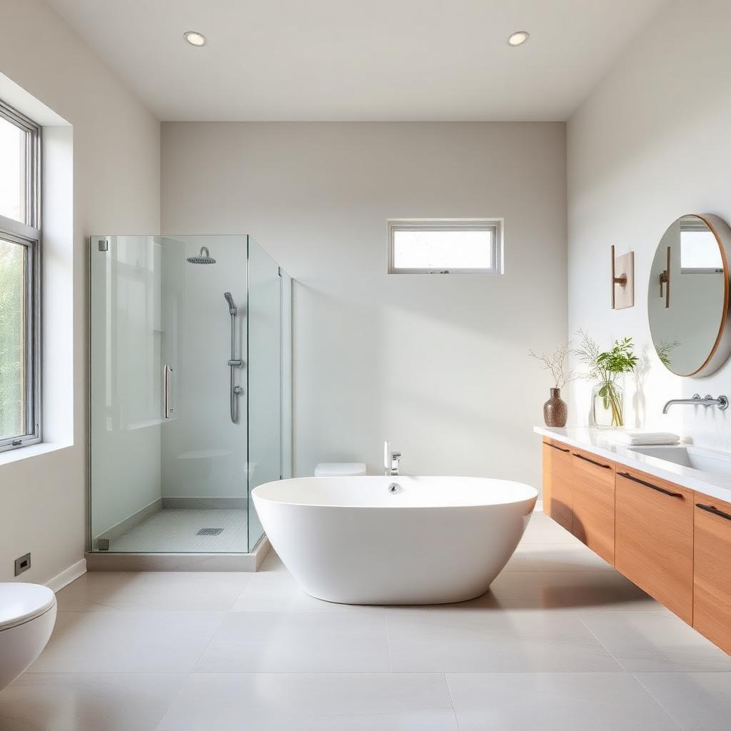 Rénovation de salle de bain avec douche italienne